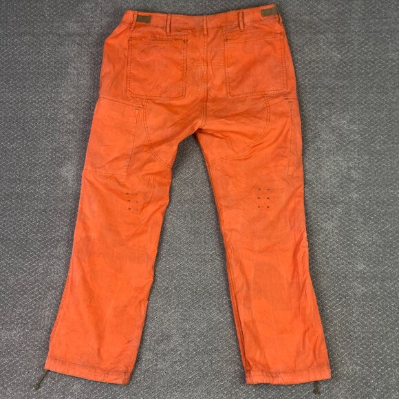 Polo Ralph Lauren Reversible Orange Camo Cargo Pants Mens 35 x 30 Measures 37x29 - Picture 11 of 16